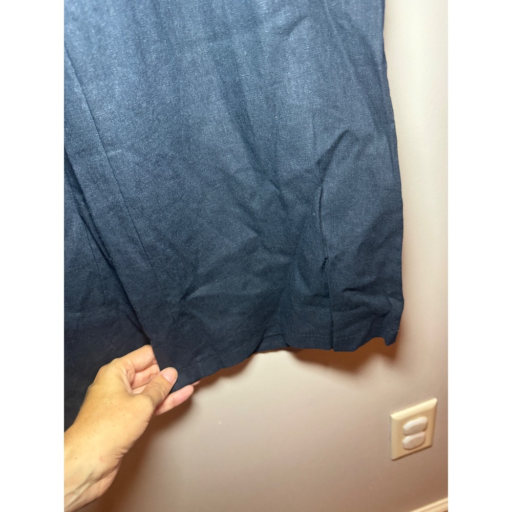 Love Tree Black Linen Blend Wide Leg High Waisted Pants Small S/093200 - Picture 4 of 8